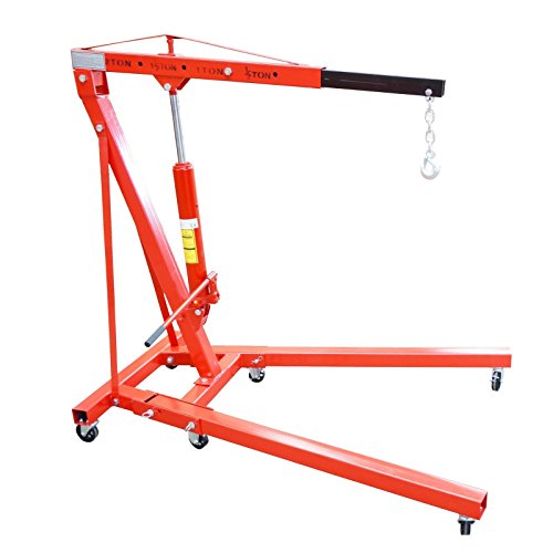 Grúa Hidráulica de Taller Plegable 2 Toneladas – Elevador para Motores y Maquinaria con Brazo...