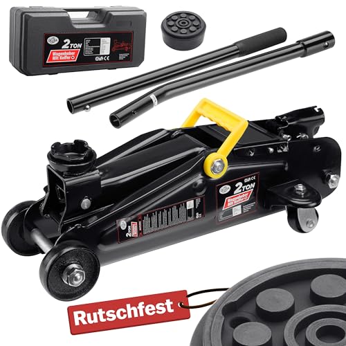 Deuba® Gato Hidráulico para Coches 2T Altura de Elevación 135-330mm con Almohadilla de Goma...