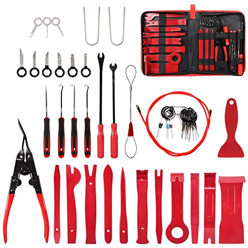 Aohoo Kit de 43 Piezas para Desmontar Coche - Herramientas de Palanca para Automóviles, Radio,...