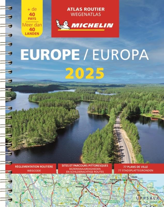 Atlas Europe 2025 - Atlas Routier et Touristique (A4-Spirale): wegenatlas Schaal 1:1.000.000...